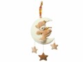 fehn Spieluhr Rainbow Teddy auf Mond, Material: Velour, Jersey