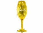 Partydeco Folienballon Glass Gold, Packungsgrösse: 1 Stück