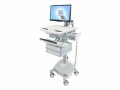 Ergotron Cart with LCD Arm, LiFe Powered, 2 Drawers