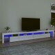 vidaXL TV-Schrank mit LED-Leuchten Hochglanz-Weiß 290x36,5x40 cm