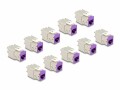 DeLock Keystone-Modul RJ45 zu LSA Cat.6A Violett, 10 Stück