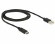 DeLock USB2.0 Kabel, A - C, 1m, SW, Typ