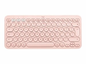 Logitech Bluetooth-Tastatur - K380 for Mac Multi-Device Rosa - Tastatur Typ: Mobile - Tastaturlayout: QWERTZ (CH)Tastatur Features: Batteriestandsanzeige - Keyboard Tasten: Chiclet (Notebook) - Detailfarbe: Rosa - Ziffernblock: Nein