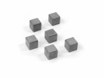 Trendform Magnetplättchen Cube Medium 6er Set, Detailfarbe: Grau