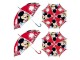 Arditex Regenschirm Mickey, Detailfarbe: Transparent, Rot