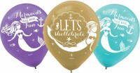 NEUTRAL Ballons Meerjungfrau 6 Stk. 9905202 violett, gold, blau