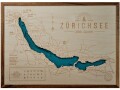 Swiss Wood Maps Bild Zürichsee A3 33.5 x 45.5 cm, Holz