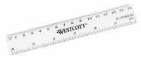 WESTCOTT  Kunststofflineal 15cm E-1018000 cm/inch Skala, Kein