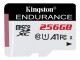Kingston 256GB MICROSDXC ENDURANCE 95R/45W C10 A1 UHS-I CARD ONLY