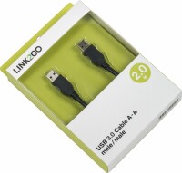 LINK2GO USB 3.0 Cable A-A US3113KBB male/male, 2.0m, Artikel