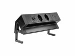 Steffen Tischsteckdosenleiste ALU DESK 2x T13, USB-A+C, Schwarz