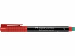 Faber-Castell Permanent-Marker Multimark F, Rot, Oberfläche: Universal