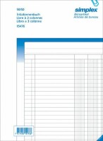 SIMPLEX   SIMPLEX Kolonnenbuch A4 15474 weiss/blau 50x2 Blatt, Kein