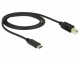 DeLock USB2.0 Kabel, C- B, 0.5m schwarz, Typ