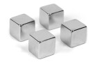 Trendform Haftmagnet Cube Silber, 4 Stück, Detailfarbe: Silber