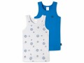 SCHIESSER Unterhemd Jungen 2er-Pack, Blau/Weiss, 104, Material