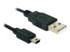 DeLock USB-Mini-Kabel 100cm A-MiniB, USB 2.0, schwarz