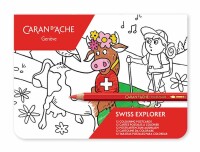 Caran d'Ache Swiss Explorer 454.701 Karten zum ausmalen FSC, Kein