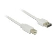 DeLock USB2.0 Easy Kabel, A-B, 50cm, Weiss