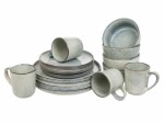 FURBER Speise-Service 16-teilig, Blau/Grau, Material: Steingut