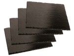 Paderno Servierplatte 4 Stück, Schwarz, Material: Schiefer