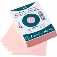 EXACOMPTA Karteikarten A7 liniert 10830SE rosa 100 Stück, Aktuell