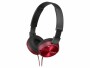 Sony On-Ear-Kopfhörer MDR-ZX310 Schwarz; Rot, Detailfarbe: Rot