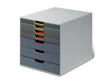 DURABLE Schubladenbox Varicolor 7 -C4 7607/27 farbige Griffe, 7