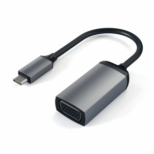 Satechi USB-C zu VGA Adapter, 1080P Resolution, elegantes Design - Space Gray