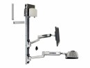 Ergotron LX SIT STAND WALL MOUNT SYSTEM MED SILVER CPU