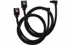 Corsair SATA3-Kabel Premium Set Schwarz 60 cm gewinkelt