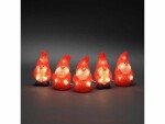 Konstsmide LED-Figur Acryl Santa, 14 cm, 5er Set, Betriebsart