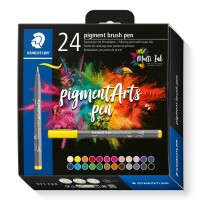STAEDTLER Fasermaler mit Pinselspitze 371 C24 pigment pen 376