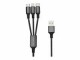 4smarts USB-Ladekabel 2.4A USB A - Lightning/Micro-USB B/USB C