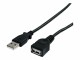 StarTech.com - 6 ft Black USB 2.0 Extension Cable A to A - M/F - USB extension cable - USB (M) to USB (F) - USB 2.0 - 6 ft - black - USBEXTAA6BK