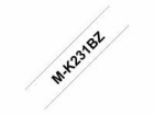 Brother Beschriftungsband M-K231 Schwarz auf Weiss, Länge: 8 m