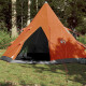 vidaXL Campingzelt 4 Personen Grau und Orange Wasserfest