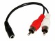 StarTech.com - 6in Stereo Audio Cable - 3.5mm Female to 2x RCA Male