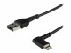 StarTech.com - 1m/3.3ft Angled Lightning to USB Cable - MFI Certified - Black