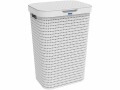 Rotho Wäschesammler Country 55 l, Weiss, Detailfarbe: Weiss