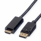 Roline DisplayPort - HDMI Verbindungskabel - 10 m - 4K - Schwarz