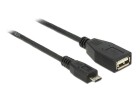 DeLock USB-OTG-Kabel Micro-USB B - USB A 0.5