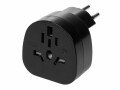 FURBER.power Reiseadapter Welt ? CH, Schwarz, Anzahl Pole: 3