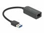DeLock Netzwerk-Adapter USB-A - RJ45, 2,5Gbps Schwarz, Kompakt