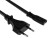 Bild 0 FURBER.power Netzkabel C7-T26 5 m Schwarz, Anzahl Leiter: 2