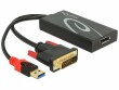 DeLock Adapter 4K, 30HZ DVI-D/USB 2.0 - DisplayPort, Kabeltyp