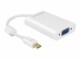 DeLock Adapter Mini-DisplayPort - VGA, Kabeltyp: Adapterkabel