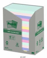 POST-IT Haftnotizen Recycling 127x76mm 655-1RPT 5-farbig, 16x100