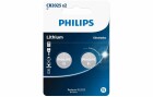 Philips Knopfzelle Lithium CR2025 2 Stück, Batterietyp