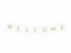 Partydeco Girlande Welcome 15 x 95 cm, Weiss/Gold, Materialtyp